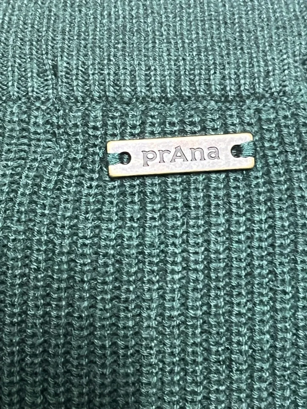 prAna Colorblock Sweater XL Green Yellow Oversized Knit Boho Casual